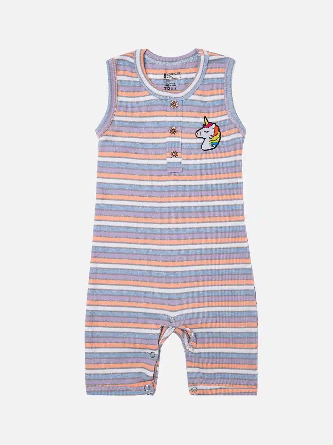 Buy Bodycare Kids Infants Striped Sleeveless Romper Rompers for