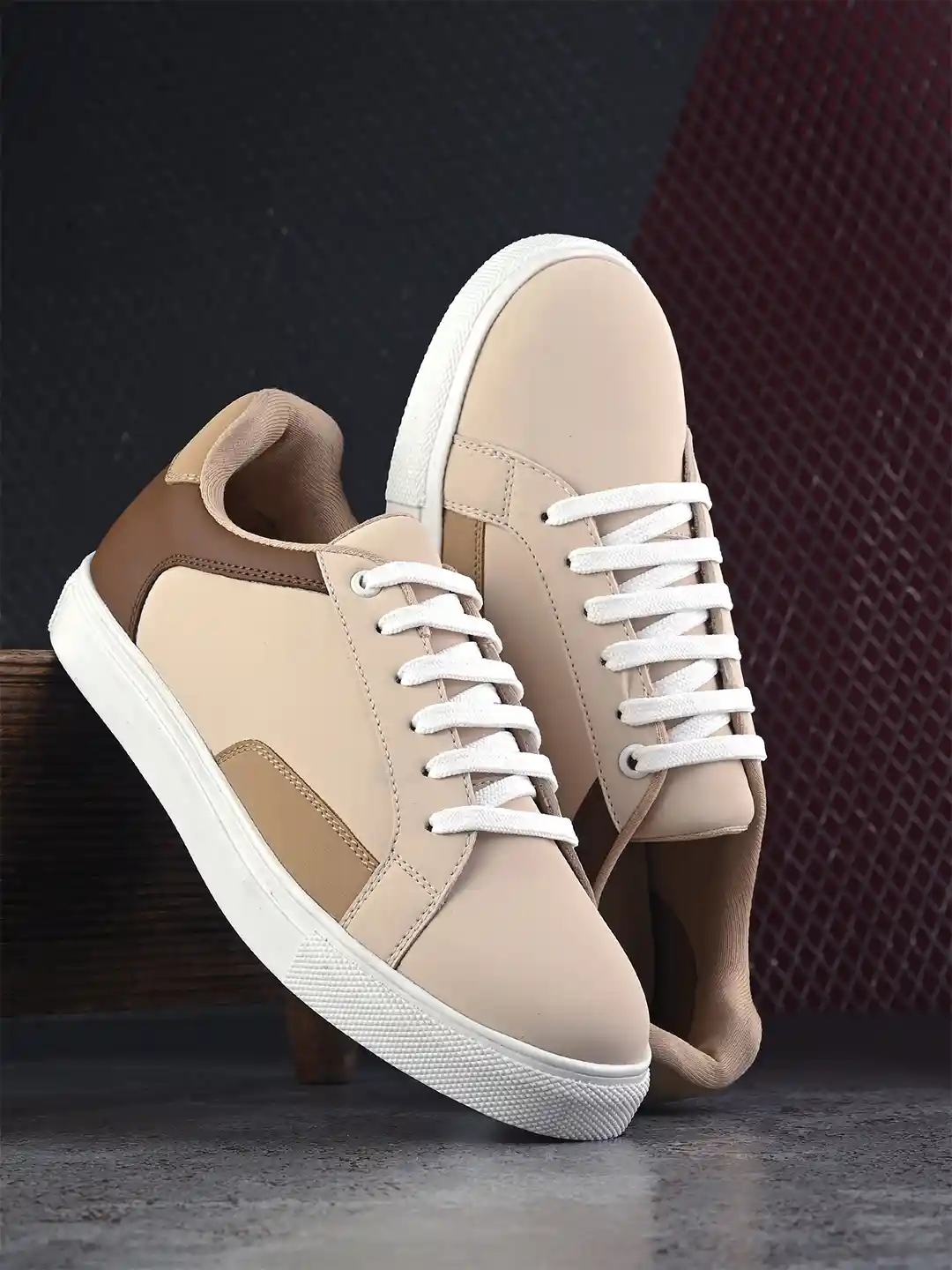 Buy The Roadster Lifestyle Women Beige Round Toe Sneakers