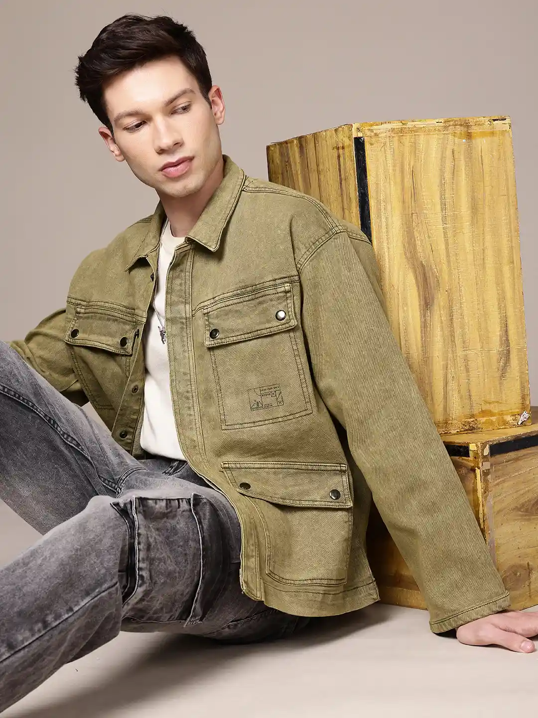 The Roadster Life Pure Cotton Relaxed Fit Denim Jacket