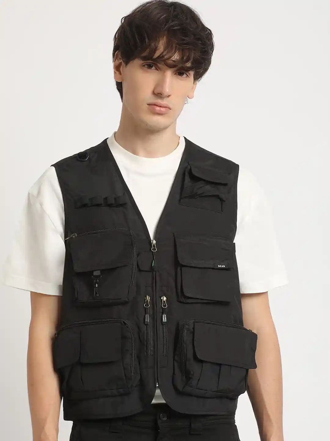 Buy THE BEAR HOUSE Collarless Sleeveless Utility Tailored Jacket