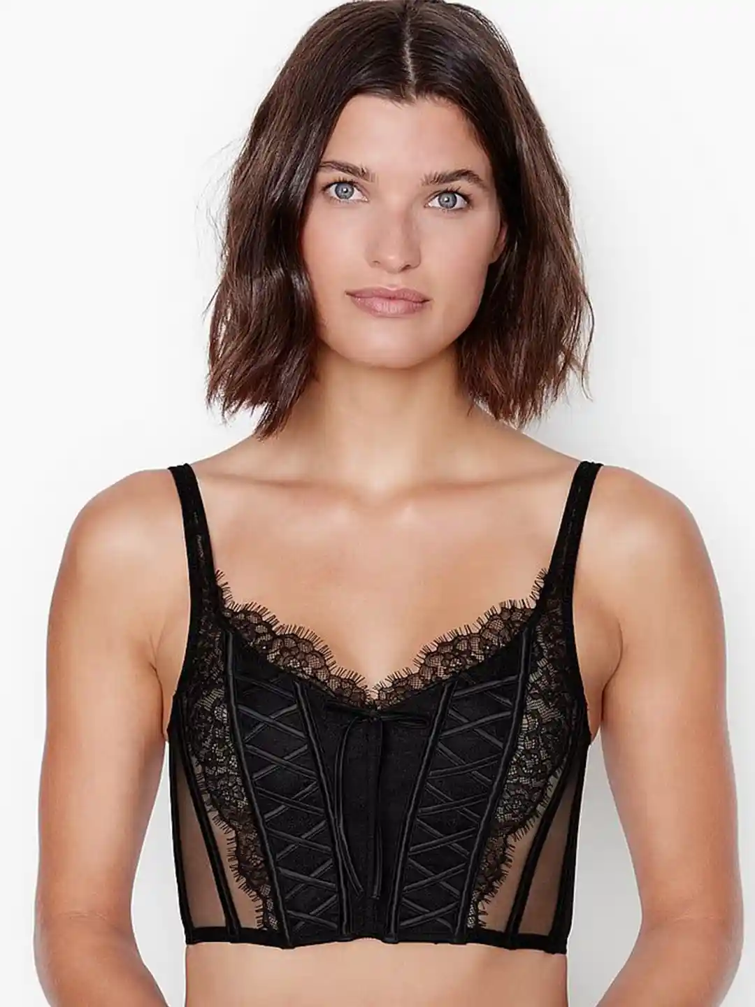 Buy Victoria's Secret Dream Angels Unlined Lace-Up Corset Top
