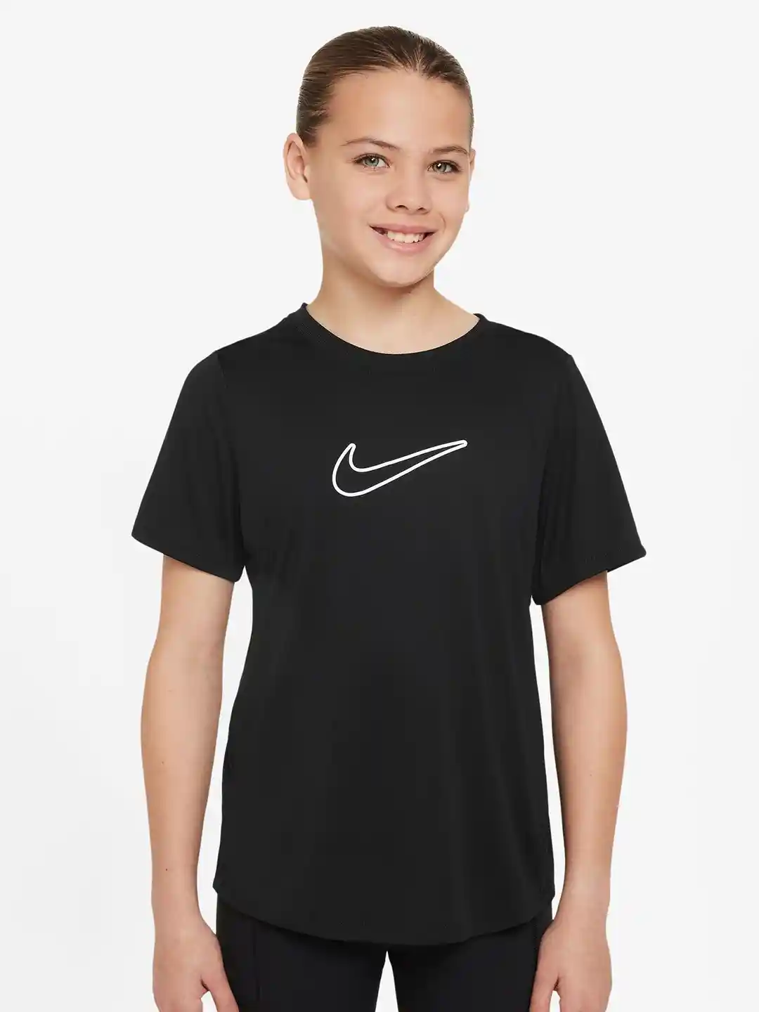 Buy Nike One Fitted Girls Dri-FIT Round Neck T-shirt Tshirts for
