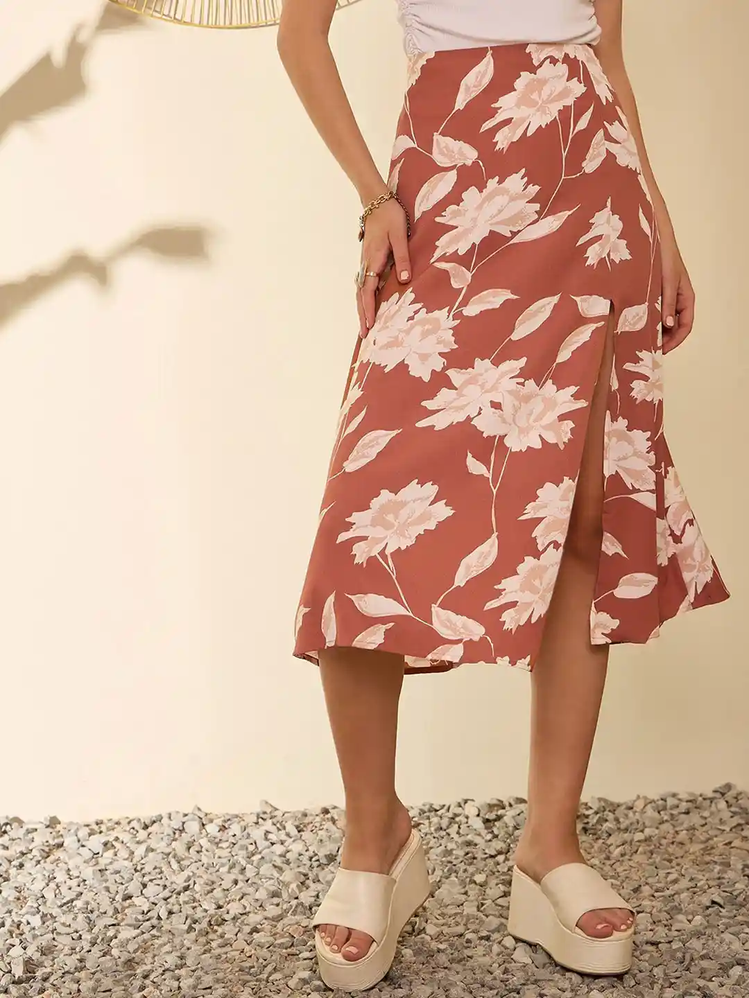 Buy Berrylush Women Floral Printed A-Line Knee Length Skirt