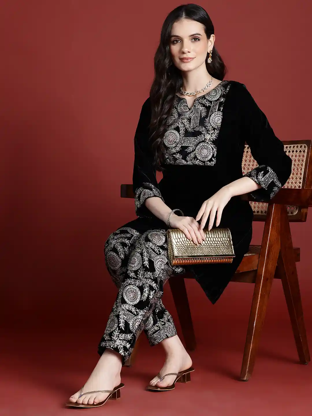 Buy Anouk Ethnic Printed Festive Kurta Set Kurta Sets for Women