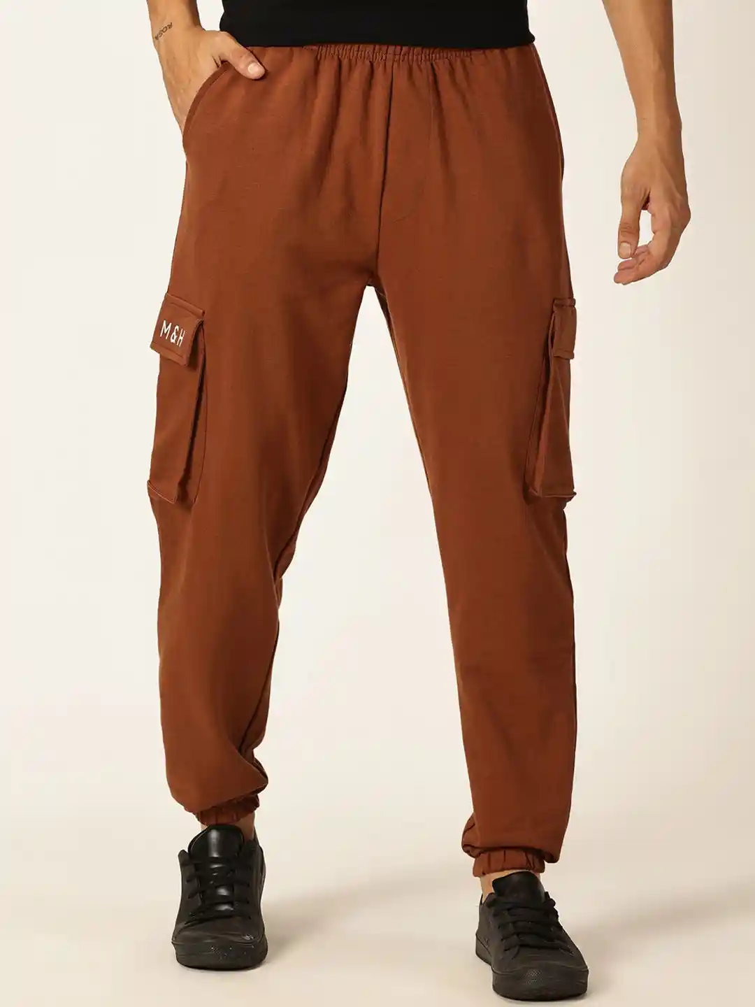 Buy Mast Harbour Men Smart Loose Fit Cotton Cargo Jogger