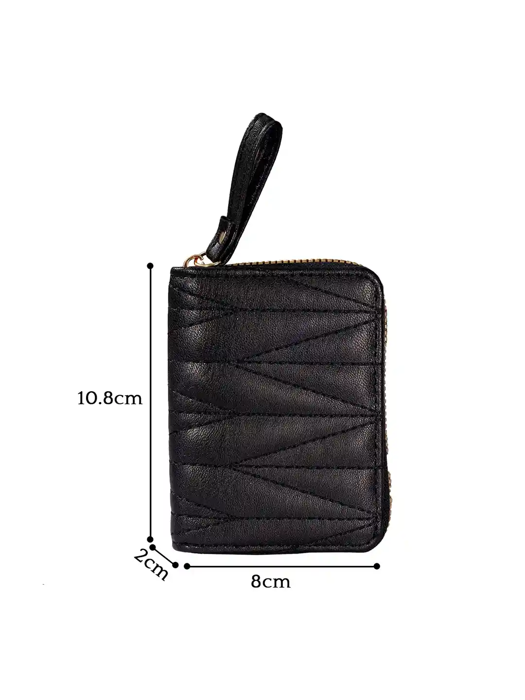 Women's PU Leather Wallet – Compact, Lightweight, Black, Holds Cards & Cash