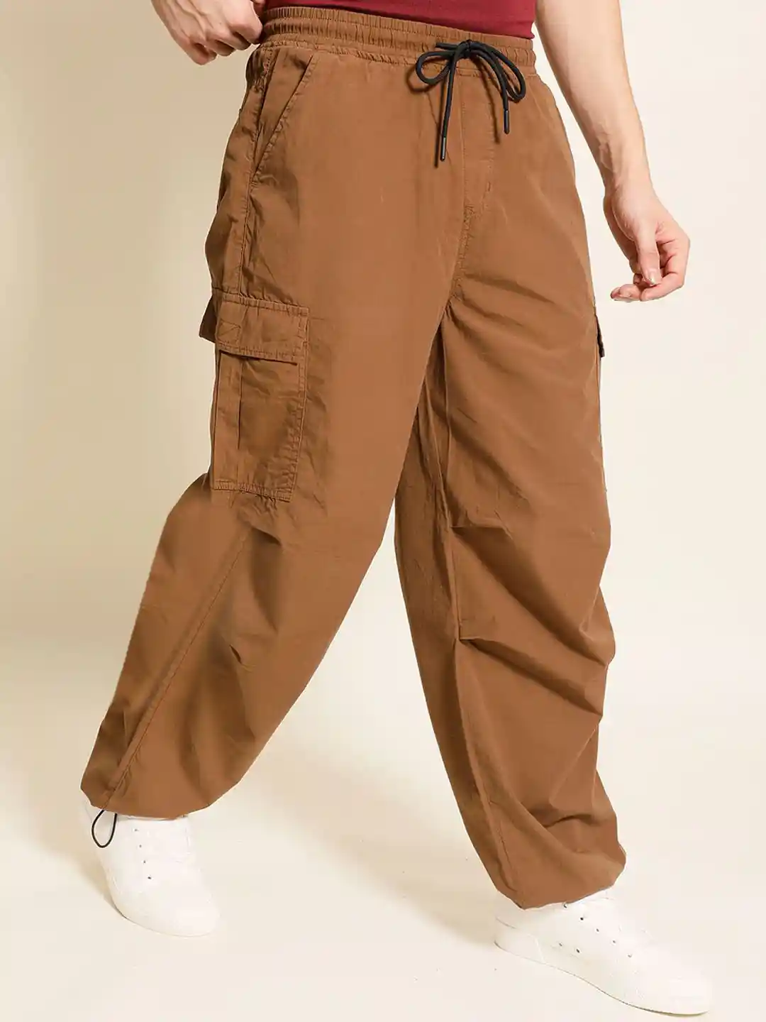 Buy The Roadster Lifestyle Co Men Pure Cotton Cargo Trouser