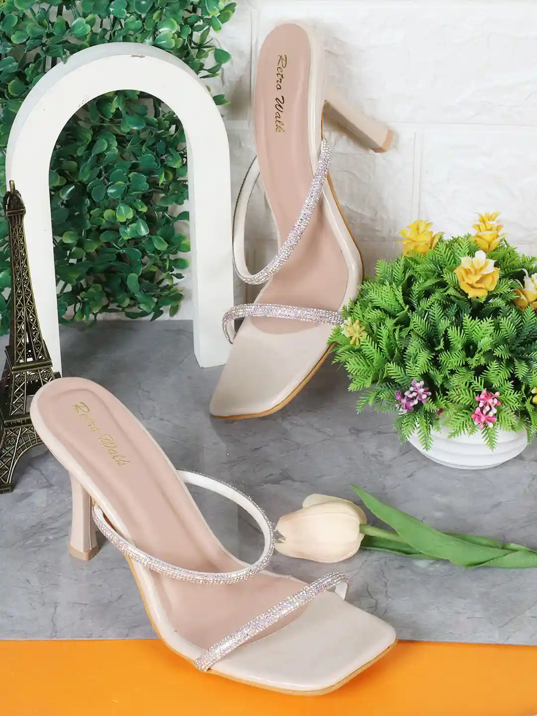 Buy Retro Walk Women Embellished Stiletto Sandals Heels for