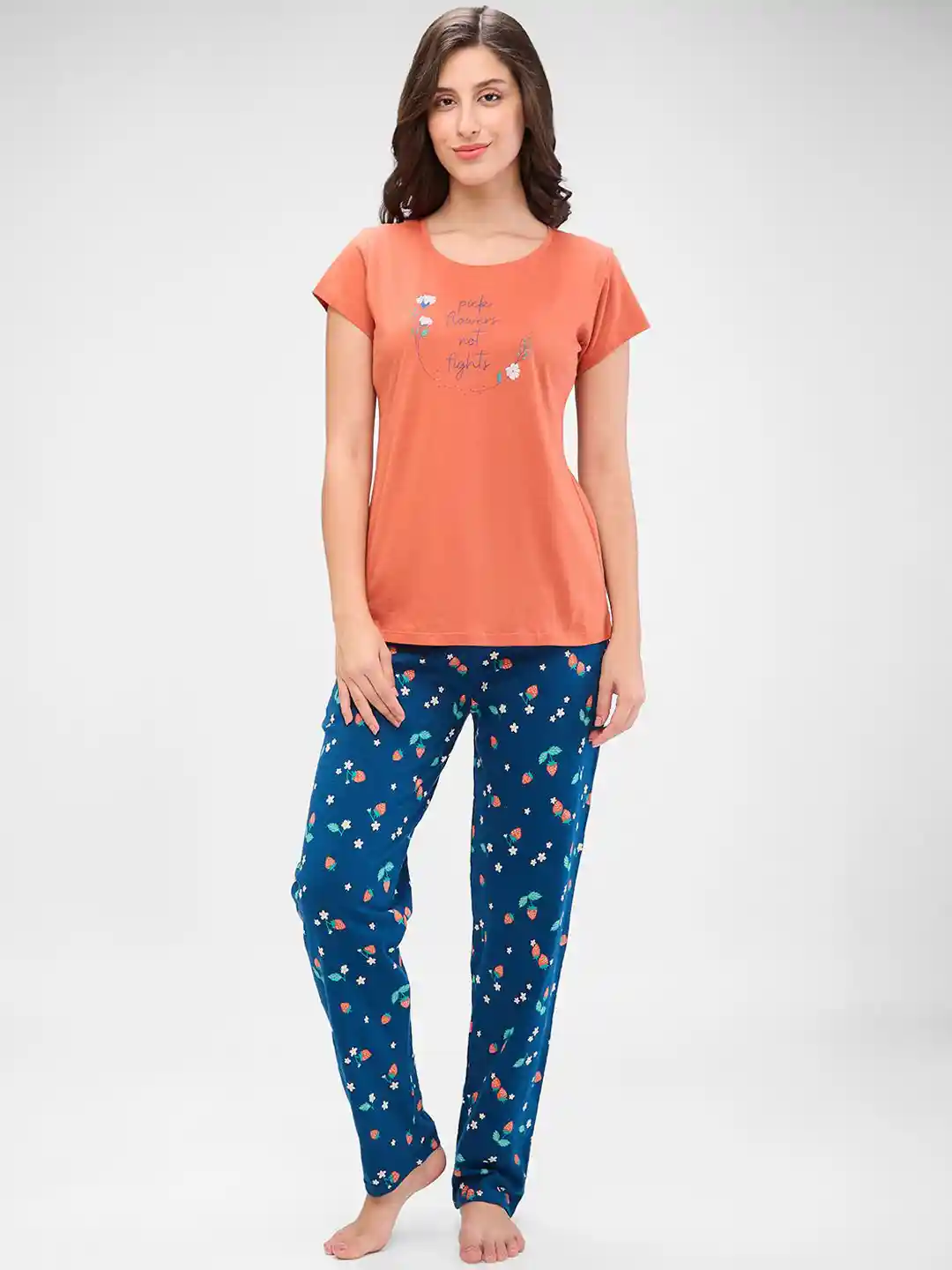 Buy Juliet Women Conversational Printed Night suit Night suits