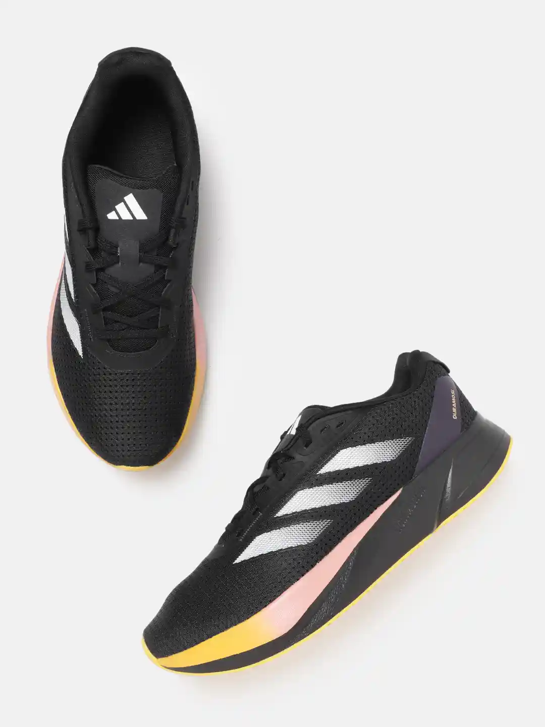 Buy ADIDAS Men Woven Design Round-Toe Duramo SL Running Shoes