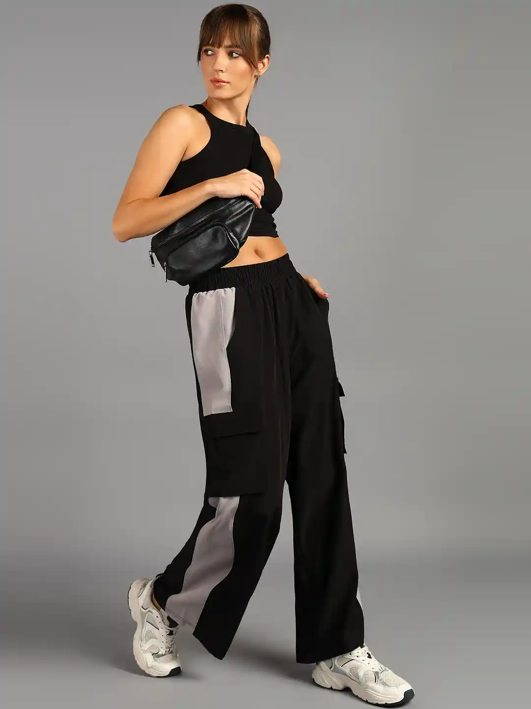 HRX by Hrithik Roshan Women Baggy Parachute Cargo Track Pants