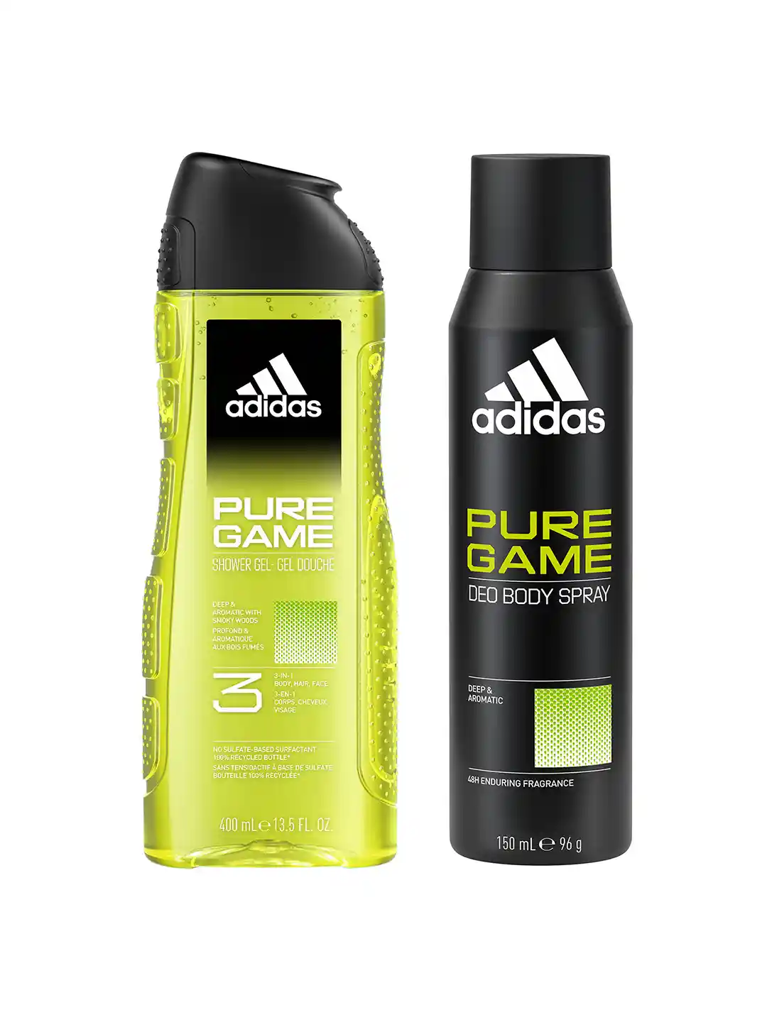 Buy ADIDAS Men Set of Pure Game Deo Body Spray 96 g Shower Gel