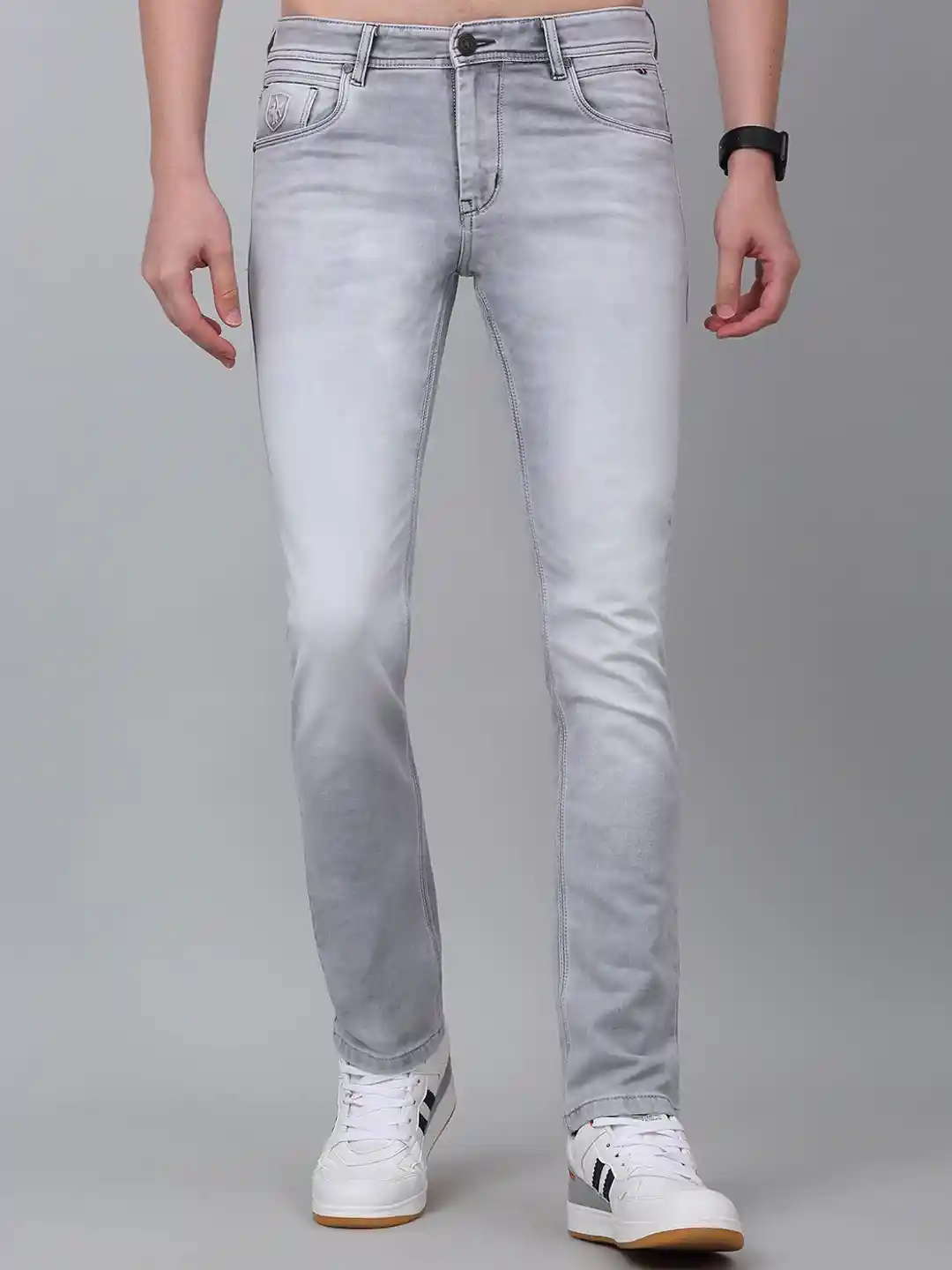 Buy Cantabil Men light Fade Mid-Rise Stretchable Jeans Jeans for