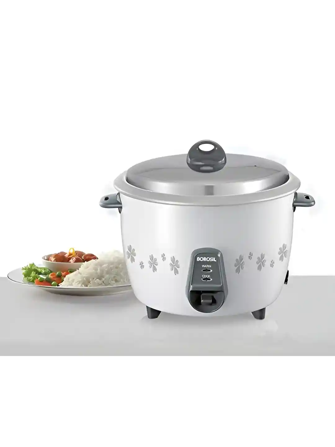 BOROSIL Pronto Deluxe II White Electric Rice Cooker Steamer-