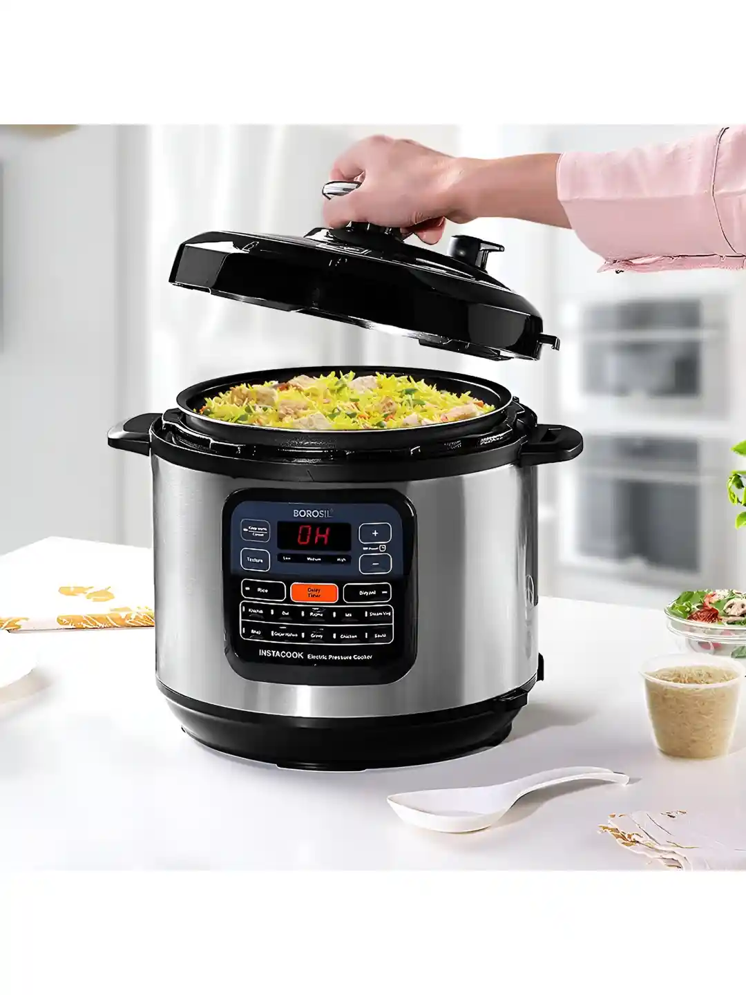 Buy BOROSIL Black Stainless Steel Electric Pressure Cooker