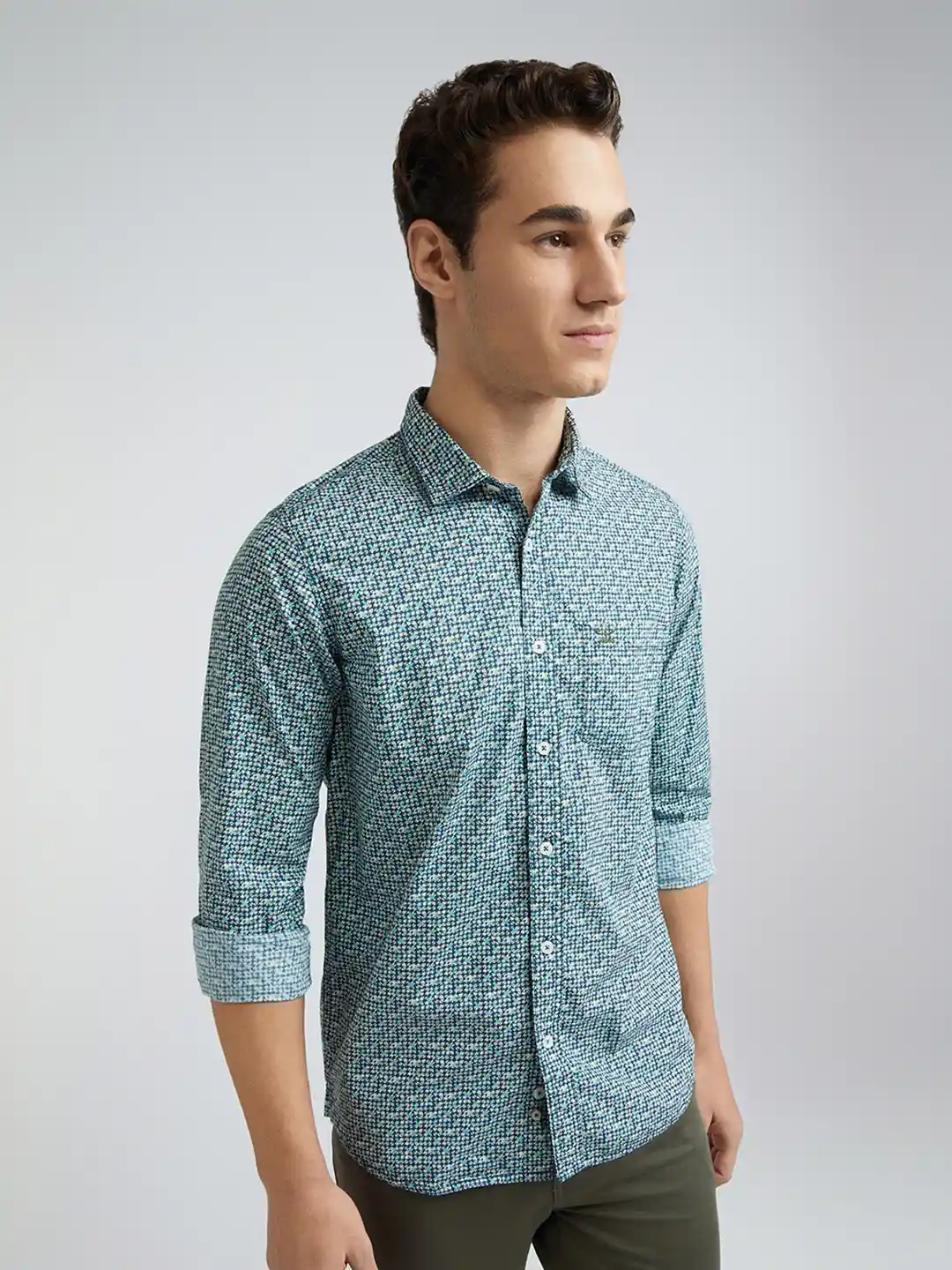 ColorPlus Men Slim Fit Floral Opaque Printed Casual Shirt