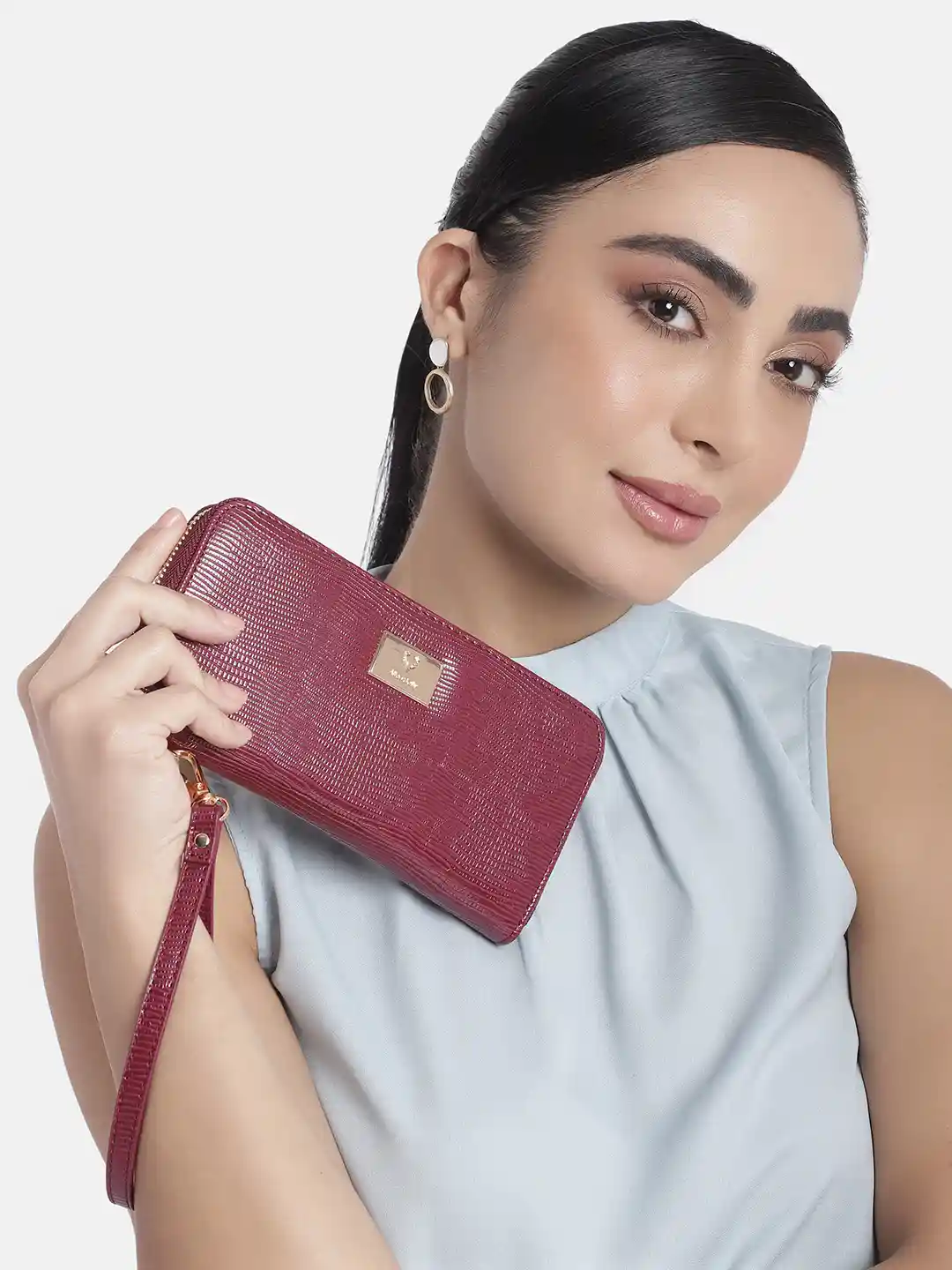 Buy Allen Solly Women Animal Textured Zip Around Wallet Wallets