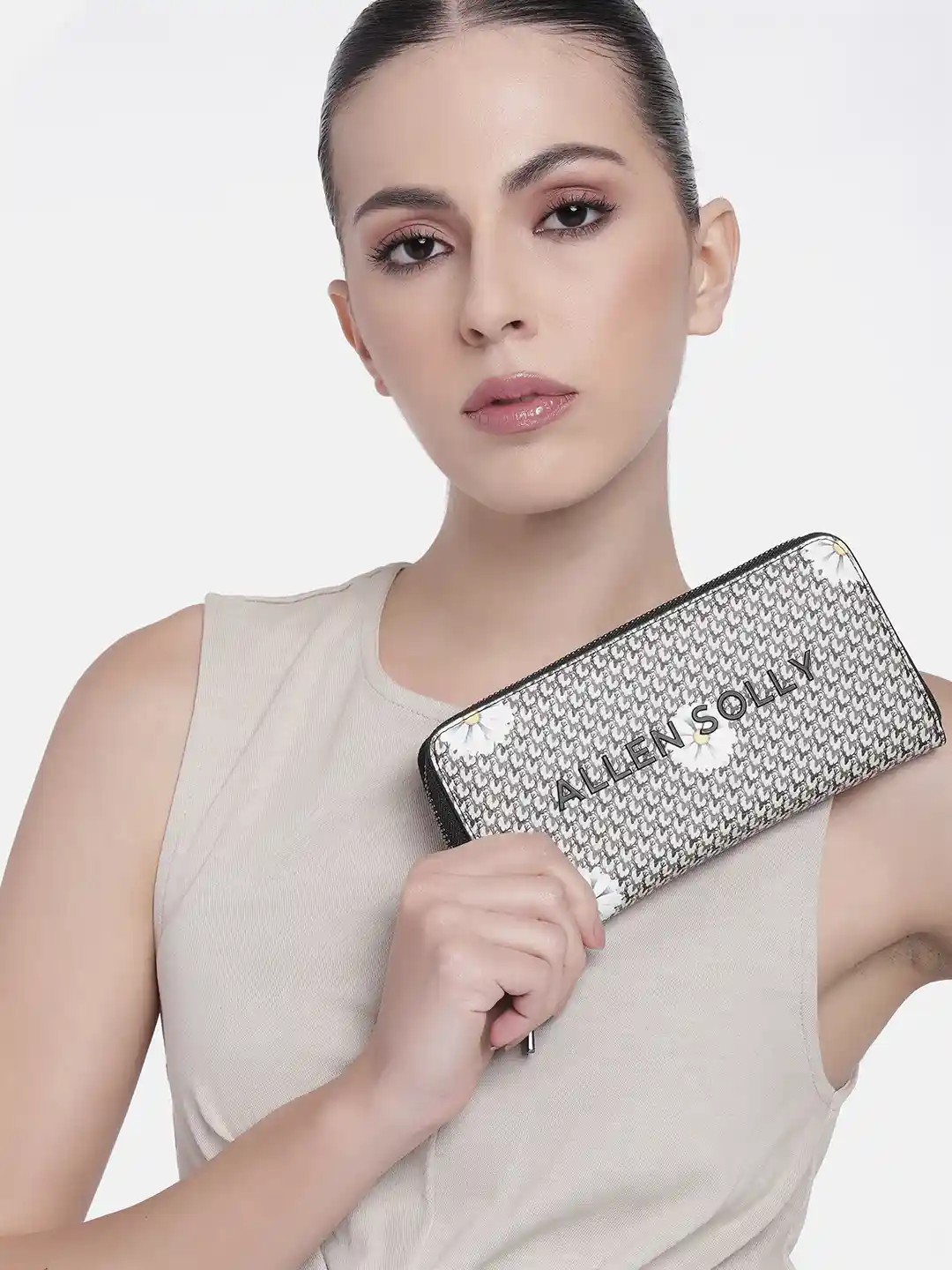 Buy Allen Solly Women Floral Printed Zip Around Wallet Wallets