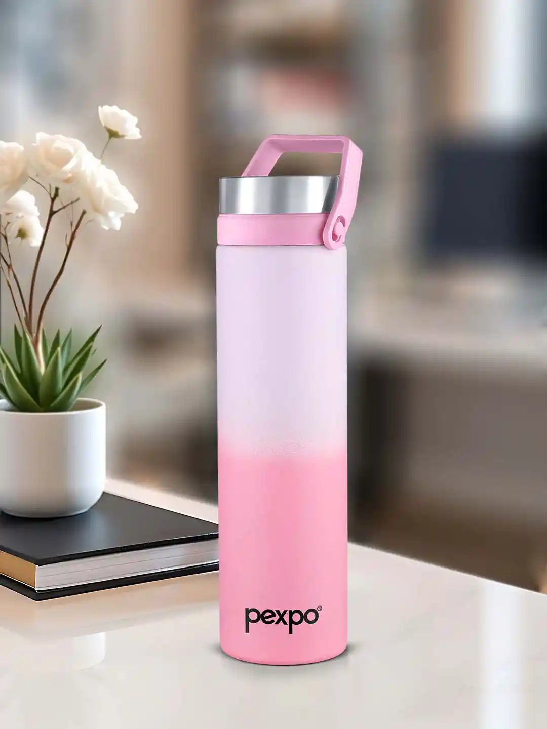 Buy Pexpo Polar Pink Printed ISI Certified Thermosteel Hot Flask