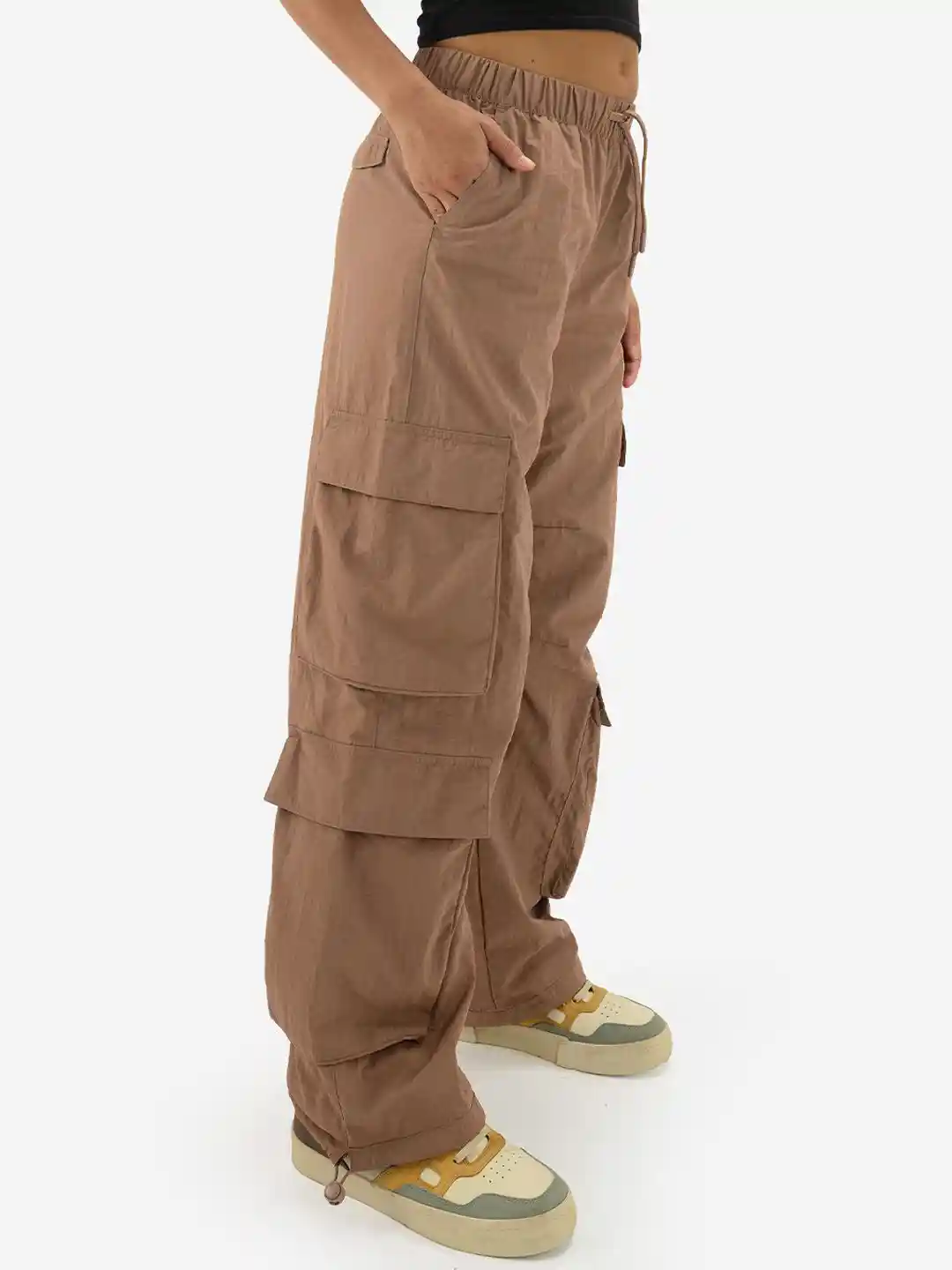 Buy The Souled Store Women Loose Fit Cargos Trousers for Women