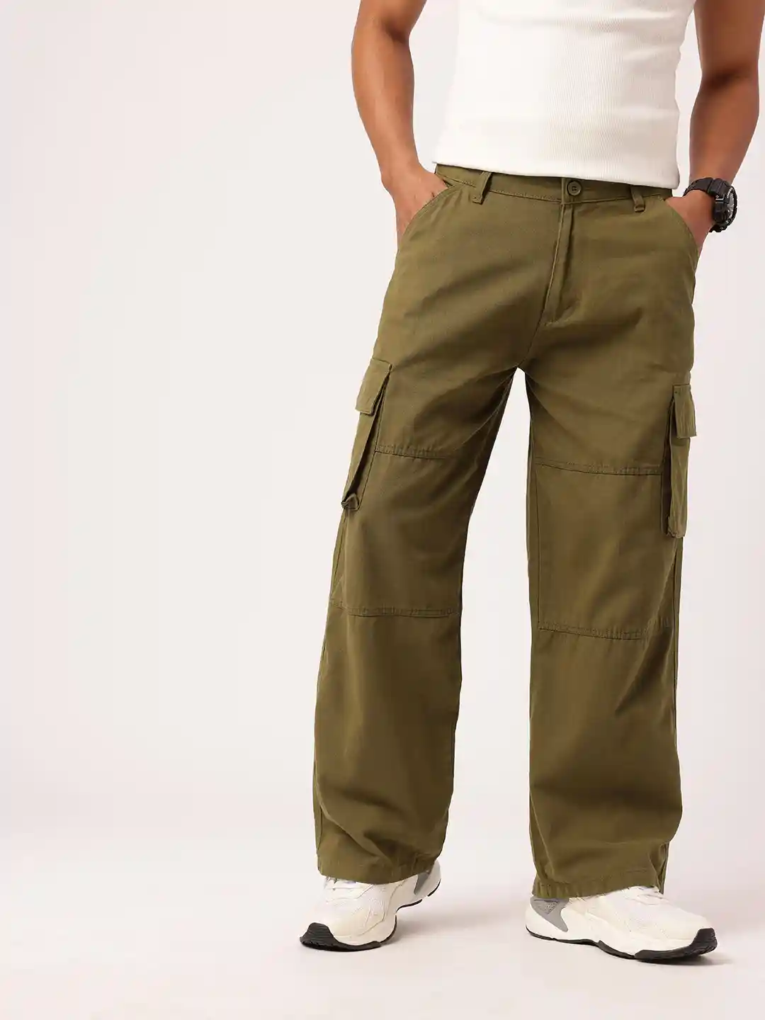 Buy Kook N Keech Men Relaxed Fit Cargo Trousers - Trousers for Men