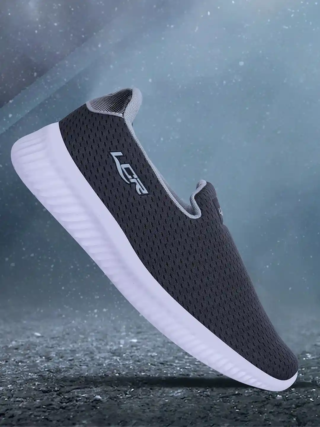 Buy Lancer Men Textile Marking Walking Shoes WONDER-3DGR-LGR-6 - Main Image