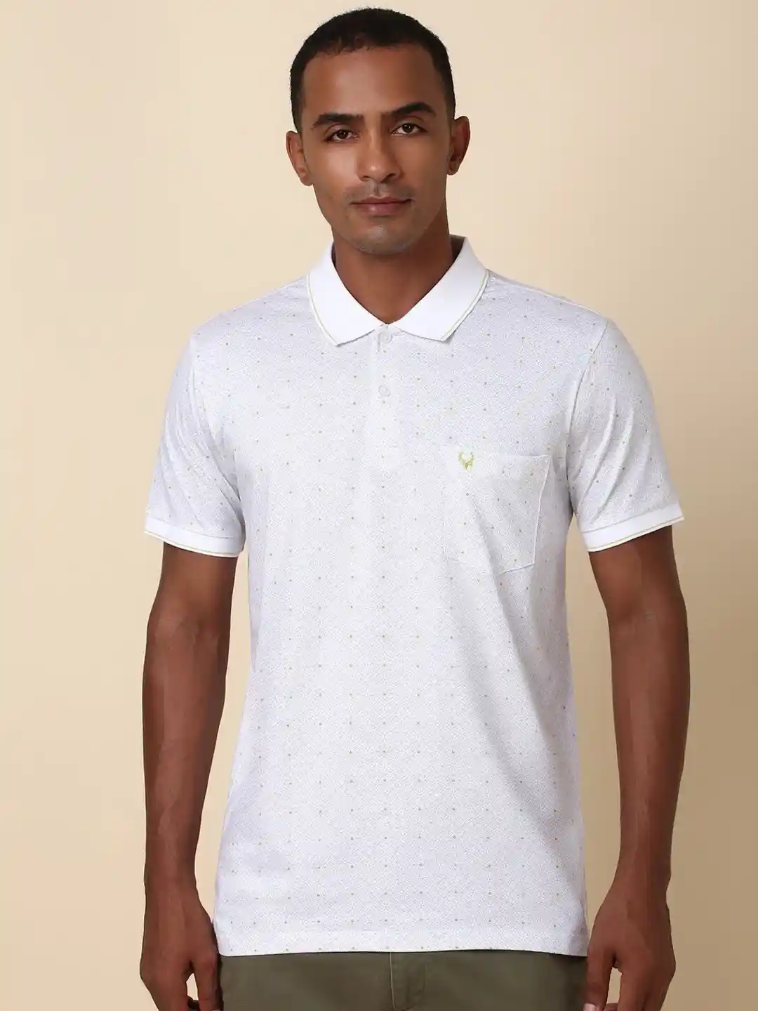 White Polo Shirt Mens White T Shirt With Pocket Buy Allen Solly