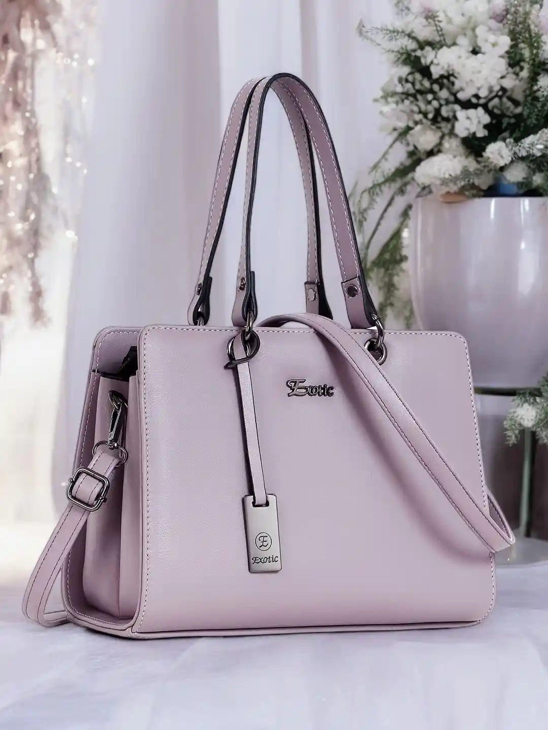 Exotic Structured Handheld Bag with Tasselled