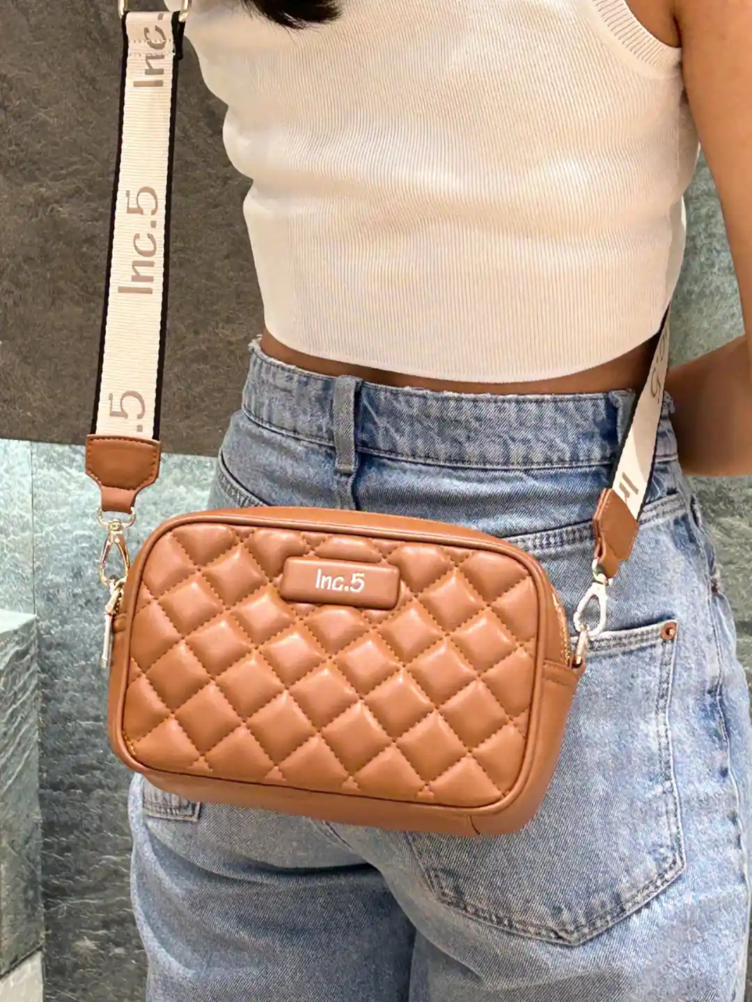 Buy Inc Oversized Structured Hobo Bag with Quilted Handbags