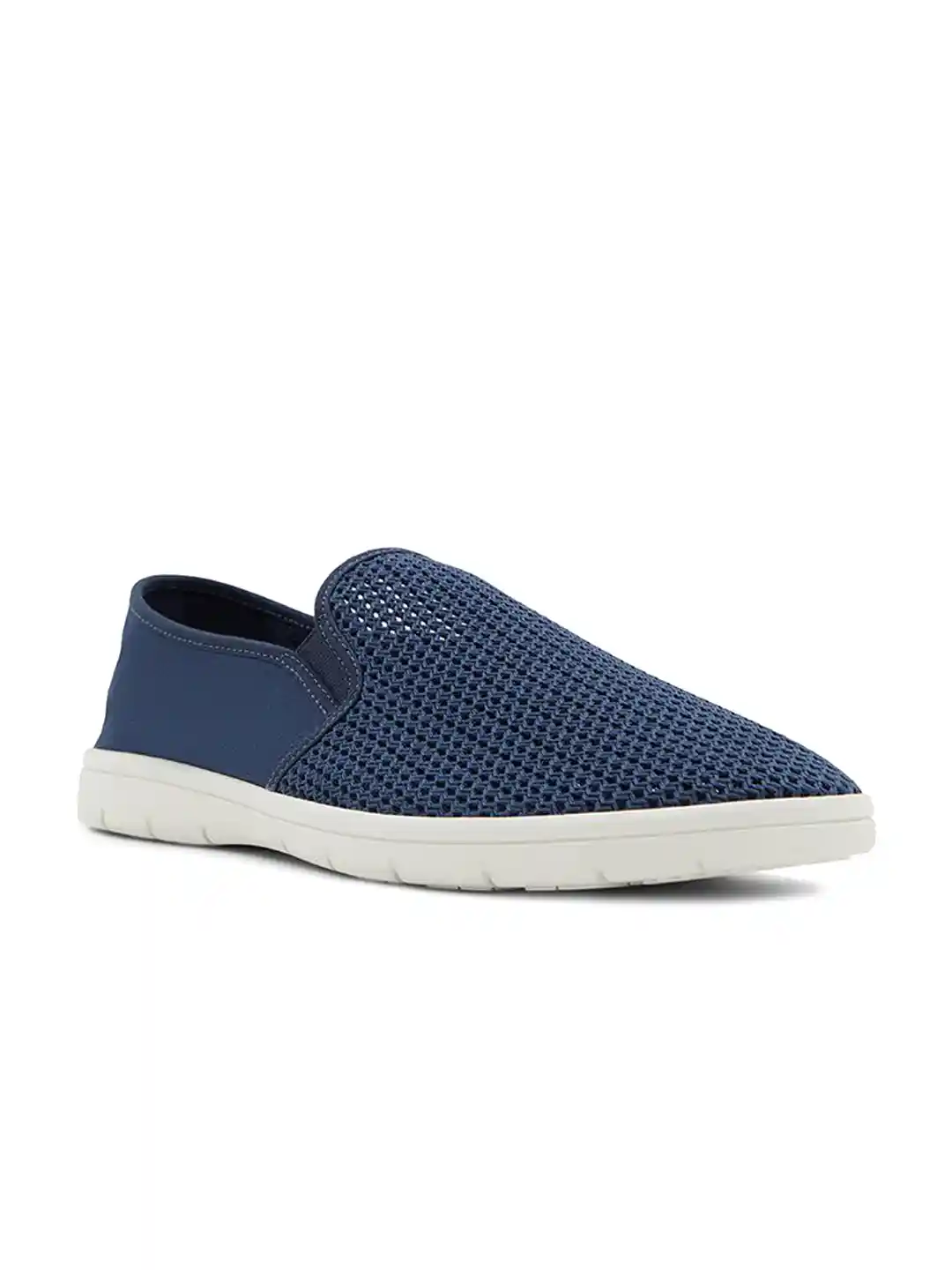 Buy ALDO Men Textured Round Toe Comfort Insole Textile Slip-On