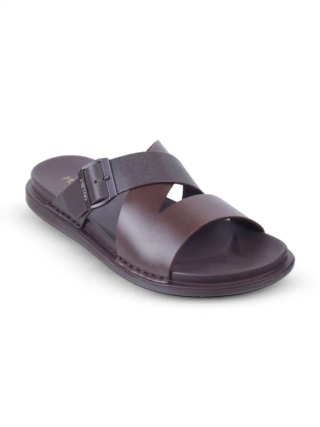 Metro Shoes Black Chappal For Men Metro Men Rubber Slip On Comfort