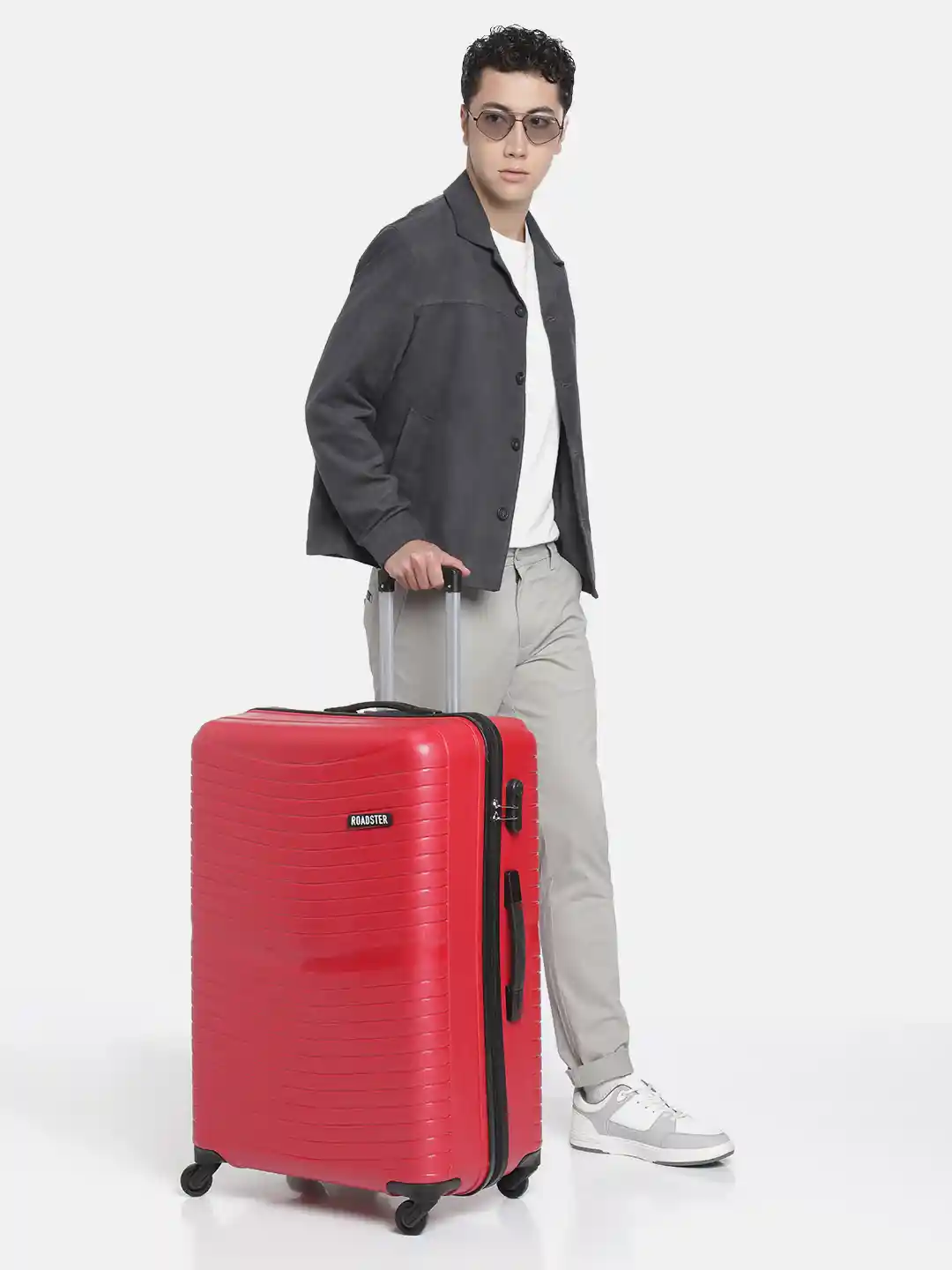 Buy Roadster Set of 3 Textured Scratch Resistant Trolley Suitcases