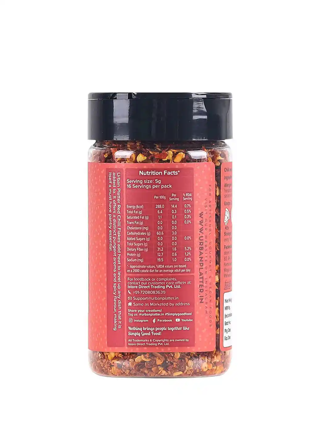 Buy URBAN PLATTER Dried Red Chili Flakes, 80g Herbs and