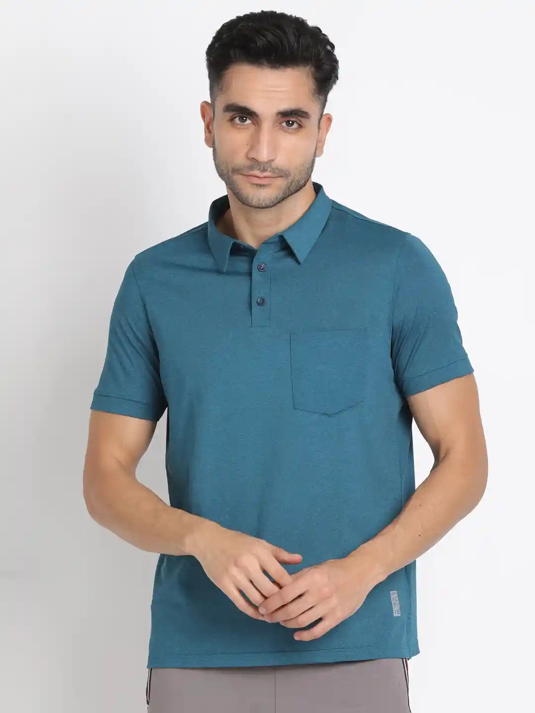 Buy Turtle Men Solid Polo Collar Pocket Slim Fit T-shirt Tshirts