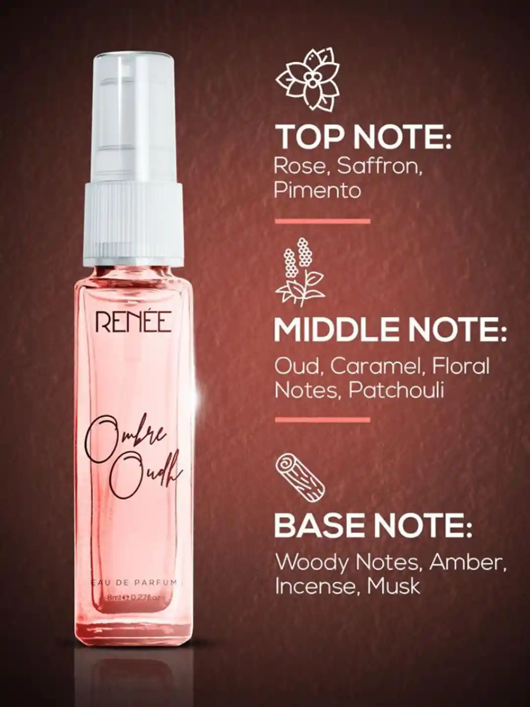 Buy Renee Ombre Oudh Women Long Lasting Eau De Parfum 8ml