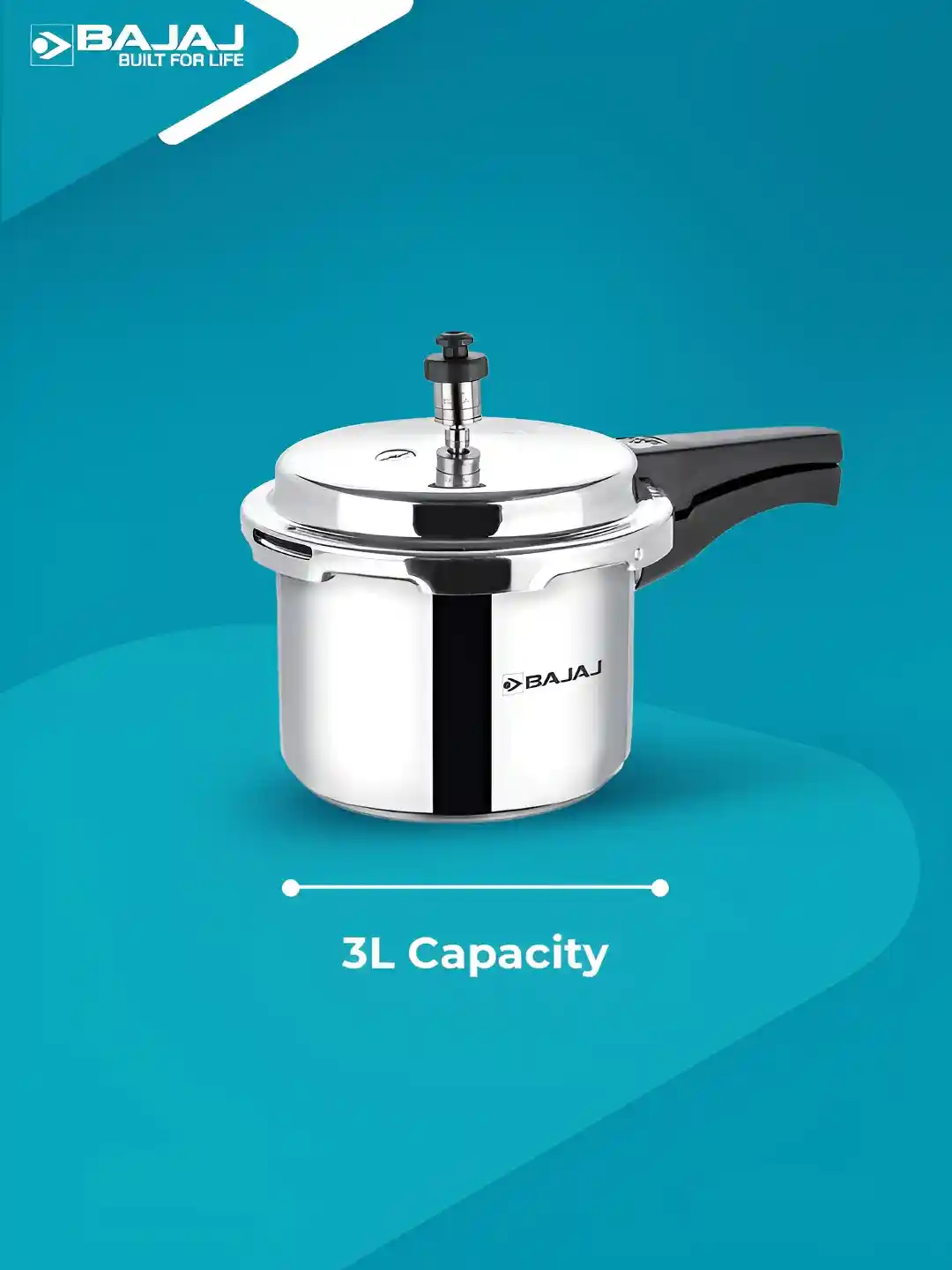 Buy Bajaj PCX Majesty Silver Toned Black 3L Pressure Cooker
