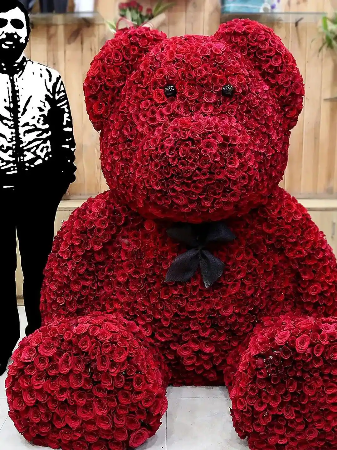 Buy fnp Red 2500 Pieces Roses Fresh Flowers Teddy Bear Fresh