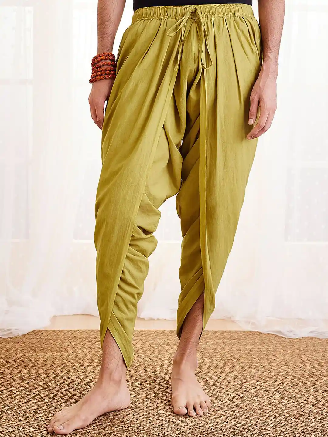 VASTRAMAY Men Cotton Yoga Dhoti Pant