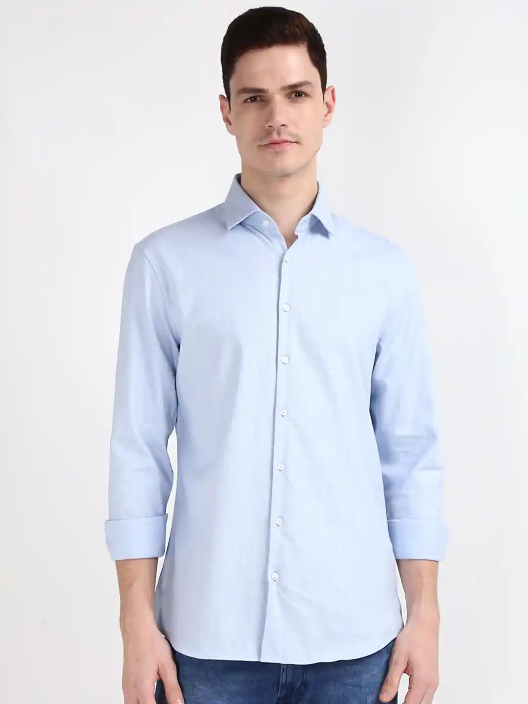 Calvin Klein Jeans Men Solid Slim Fit Opaque Casual Shirt