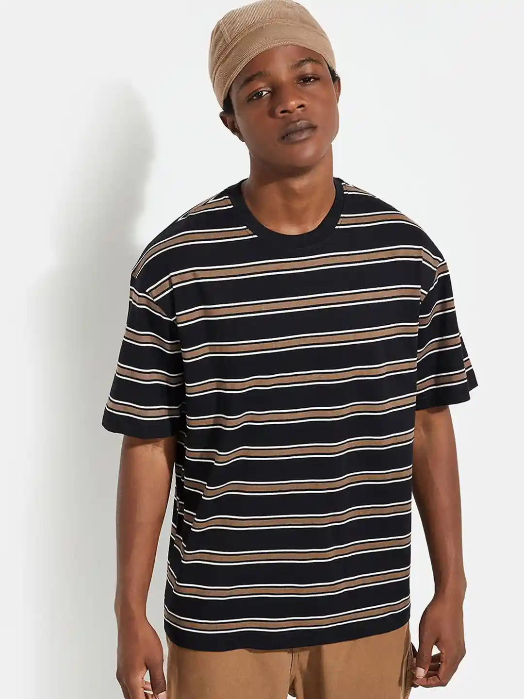 Buy max URB_N Men Oversized Striped T-shirt - Tshirts for Men