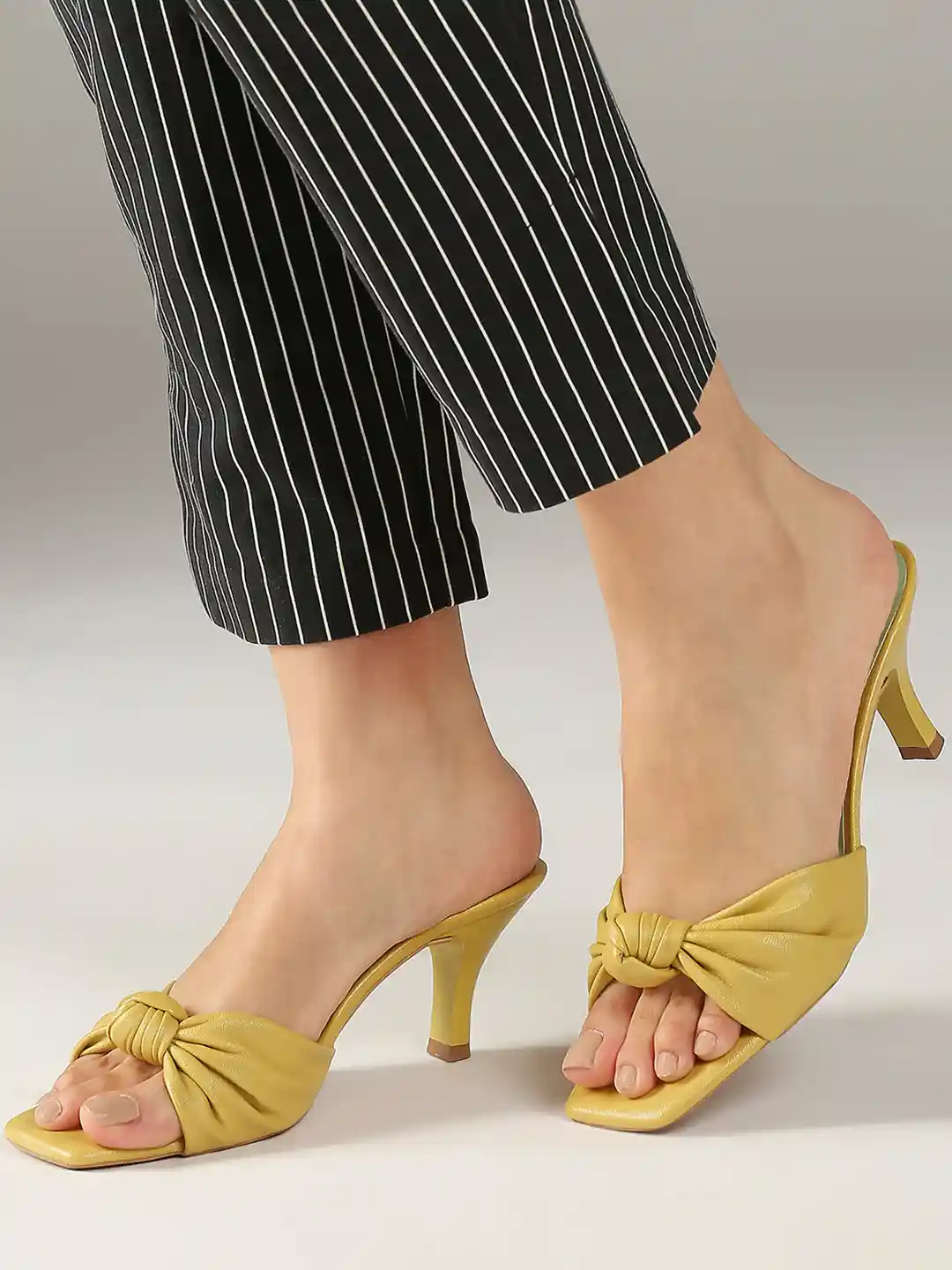 Buy Inc Open Toe Knot Detail Kitten Heels Heels for Women - Main Image