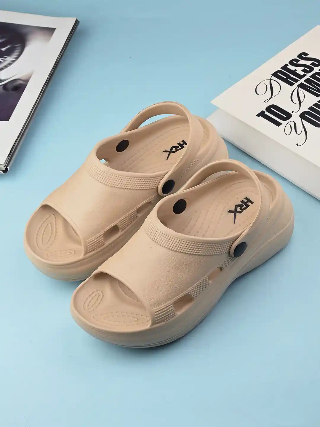 HRX by Hrithik Roshan Women Beige Rubber Clogs