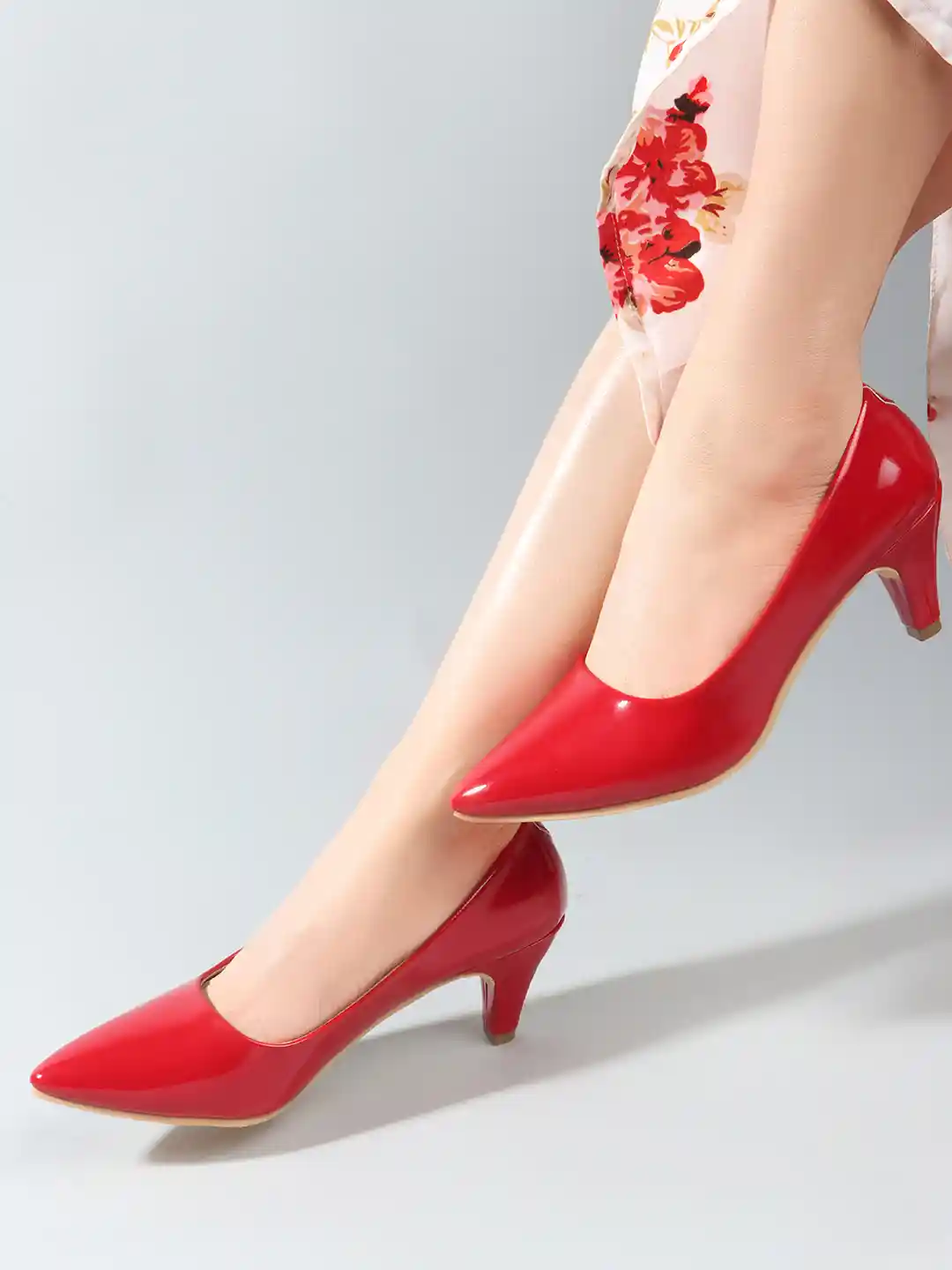 Denill Pointed Toe Kitten Heeled Pumps