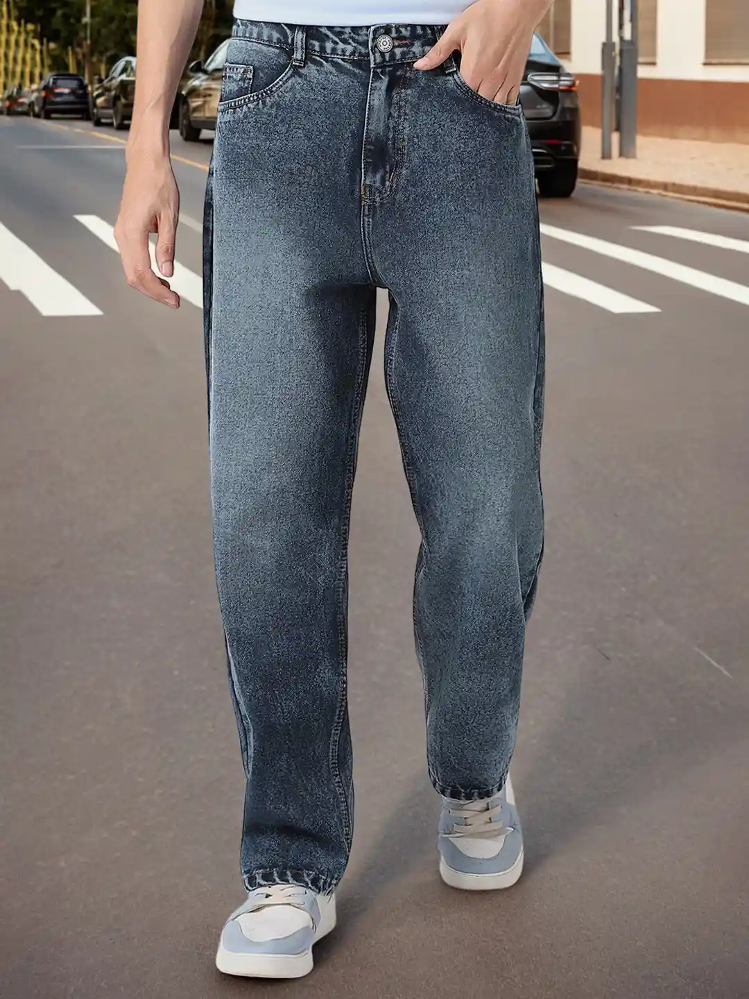 Denim Pants Outfit Dark Blue Baggy Pants Buy Urbano Fashion Men's