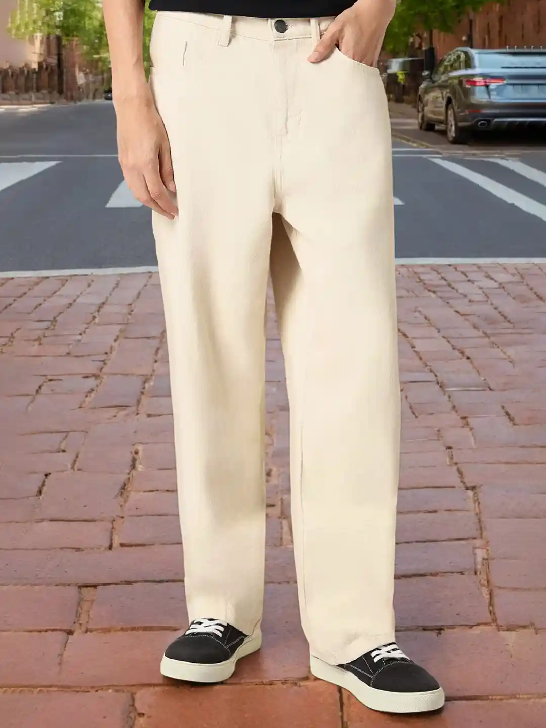 Buy Urbano Fashion Men's Loose Baggy Fit Non-Stretchable Washed