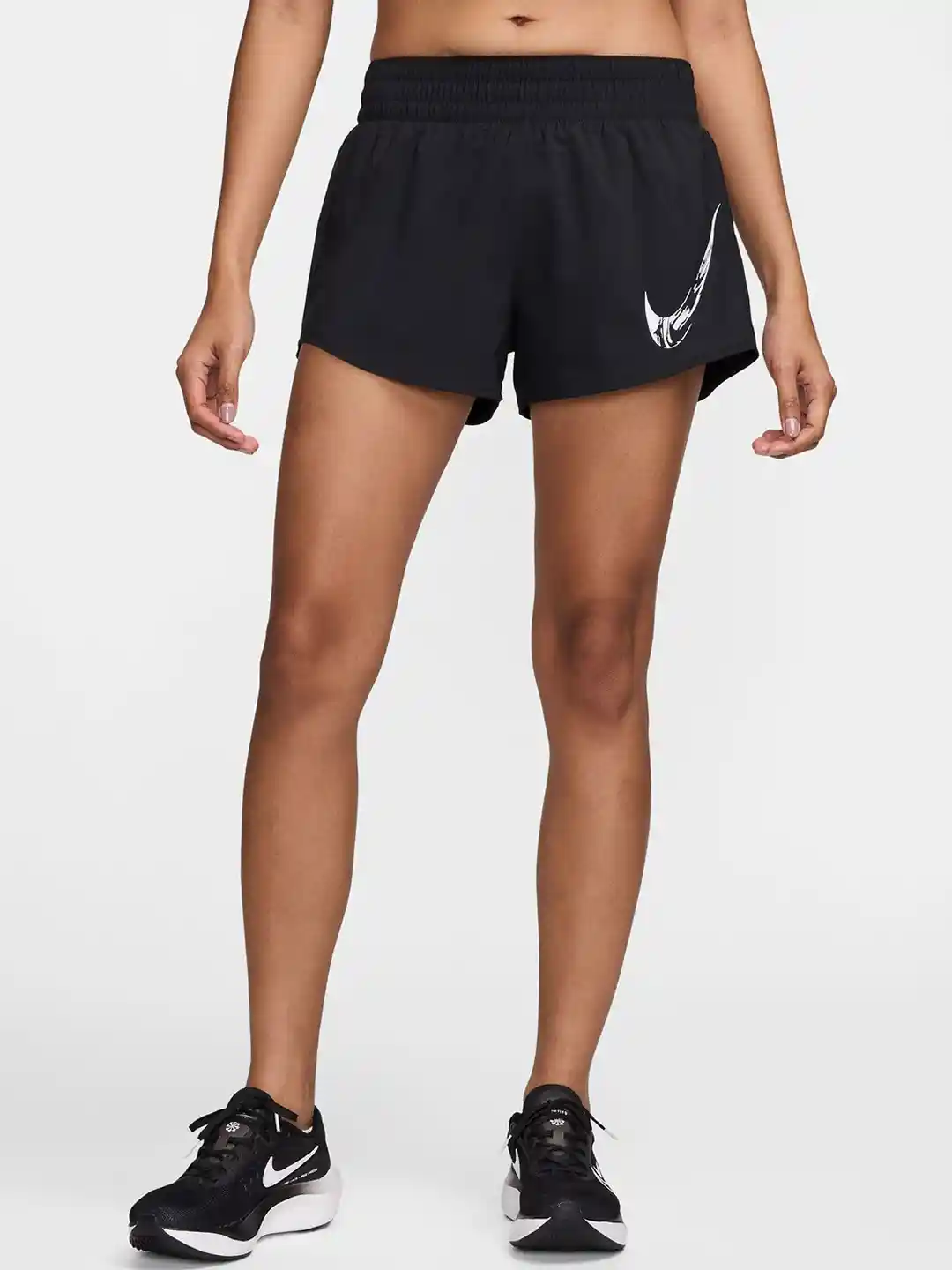 Nike One Women's Dri-FIT Mid-Rise Brief-Lined Graphic Shorts