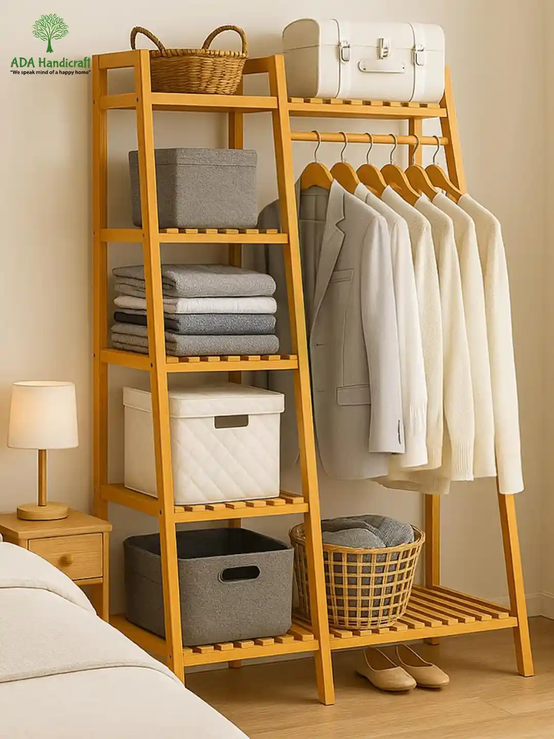 Buy ADA Handicraft Beige Column Garment Ladder Rack Racks and