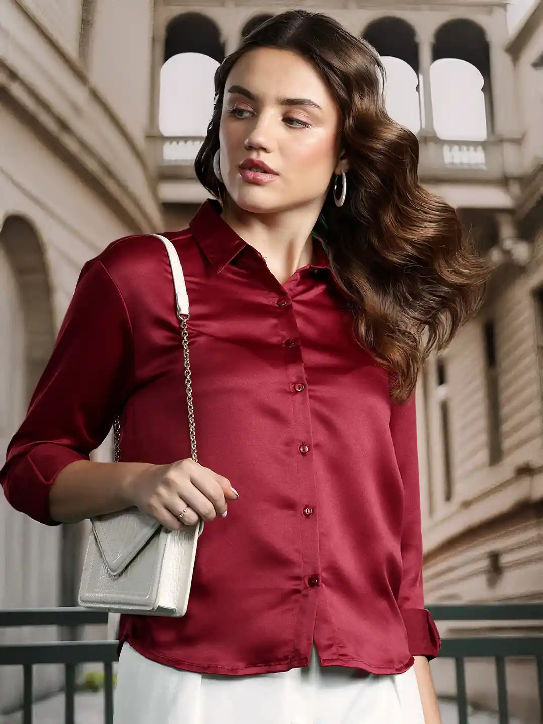 Buy DressBerry Casual Satin Shirt Shirts for Women 30036573 Myntra