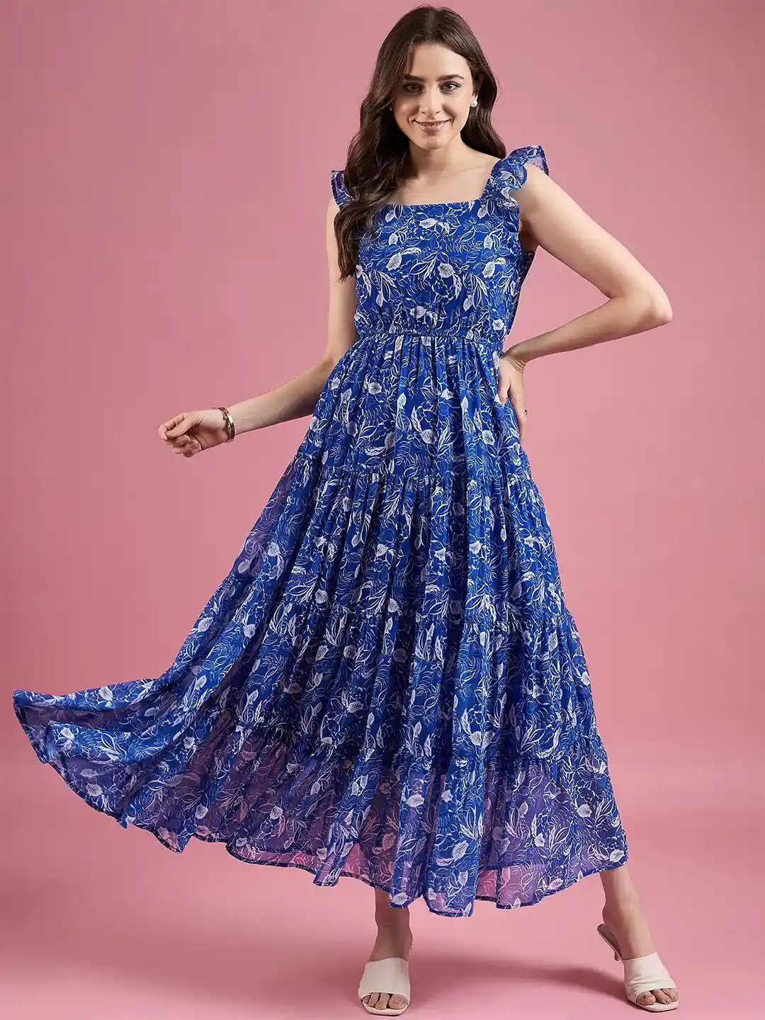 Myntra One Piece Long Maxi Dress Net One Piece Dress Net Party