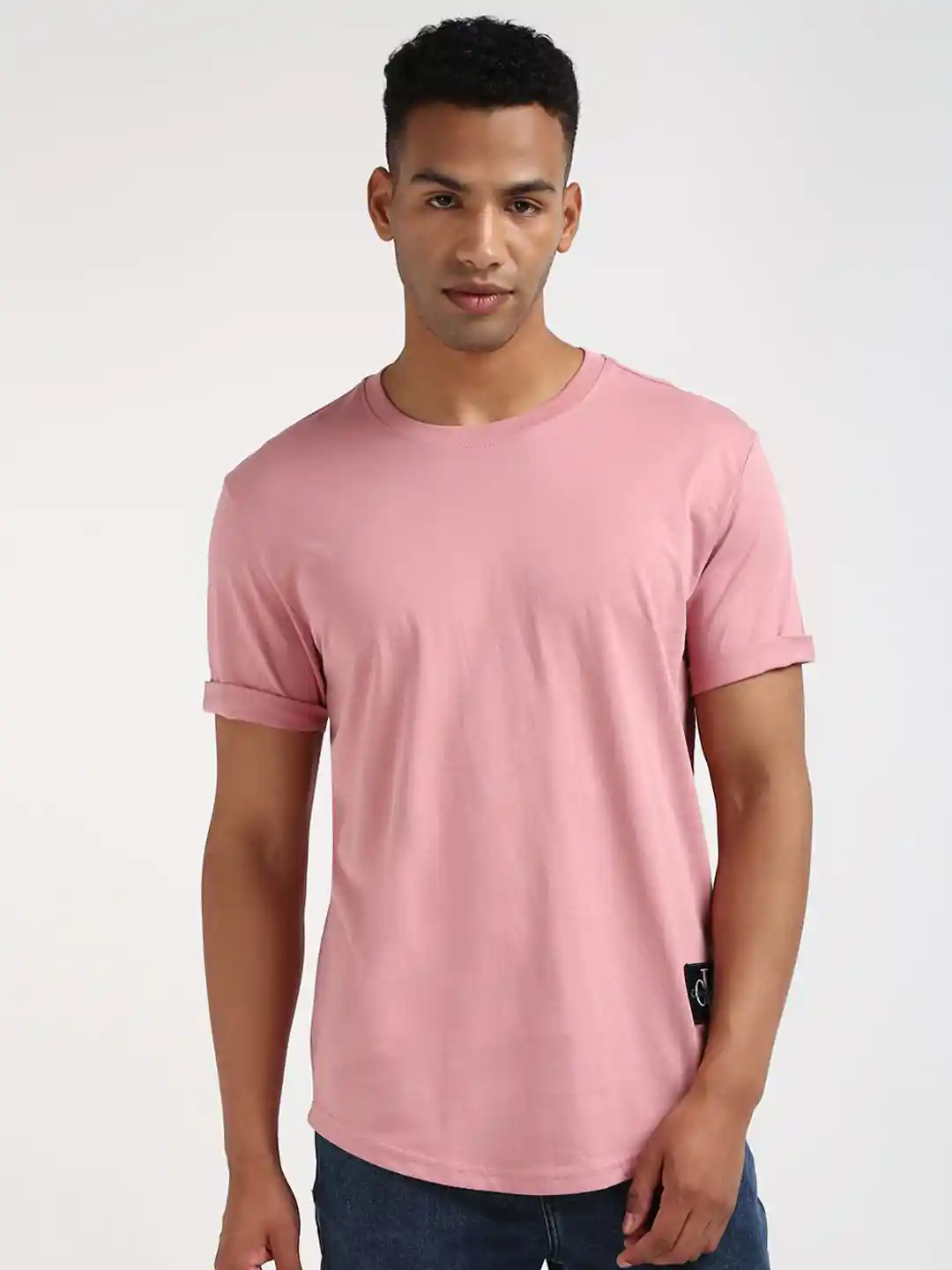 Calvin Klein Jeans Men Solid Round Neck Cotton T-shirt